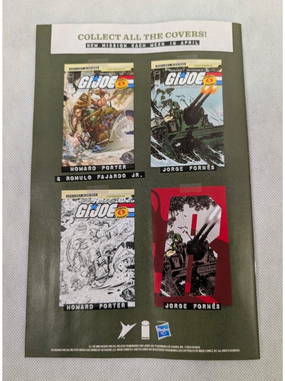 GI Joe SSSilent Missions COPPERHEAD #1 Prestige Variant Set A B & 1:10 Porter - Picture 5 of 11
